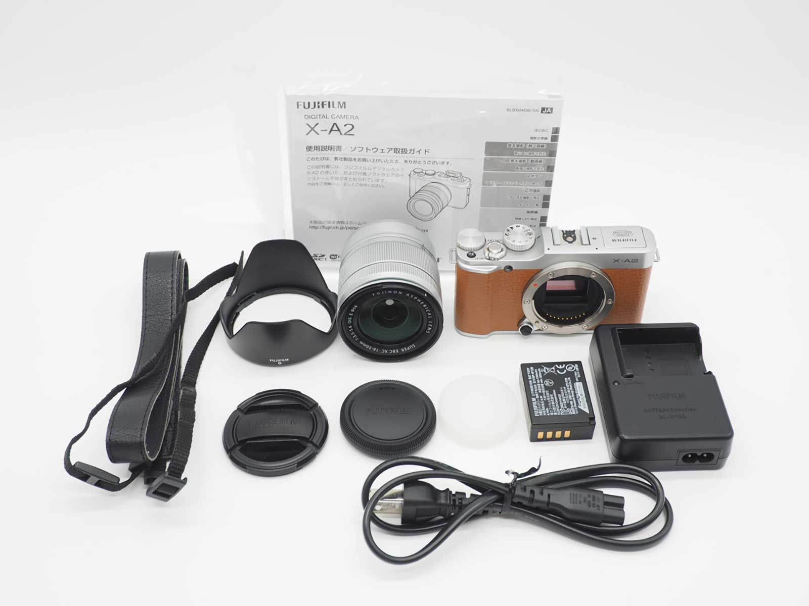 富士フィルム Fujifilm Fuji X A 2 16 3 MP Digital Camera Brown 50 Lens Z 5756