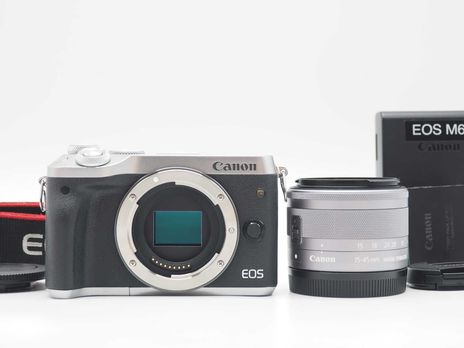 キャノン Canon EOS M 6 24 2 MP 15 45 mm Lens Digital Camera Silver Z 5784 A