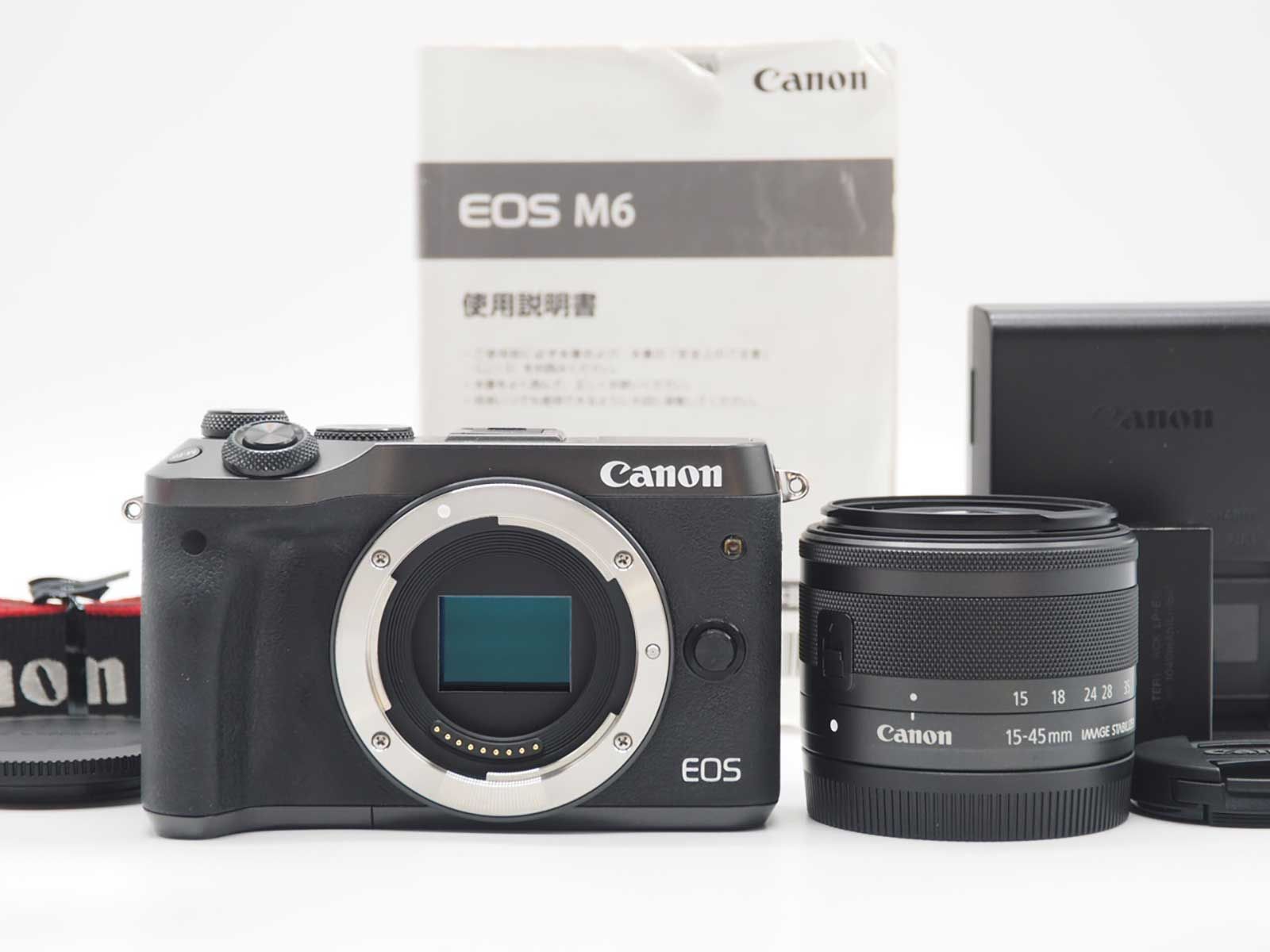 キャノン Canon EOS M 6 24 2 MP 15 45 mm Lens Digital Camera Black Z 5785 A
