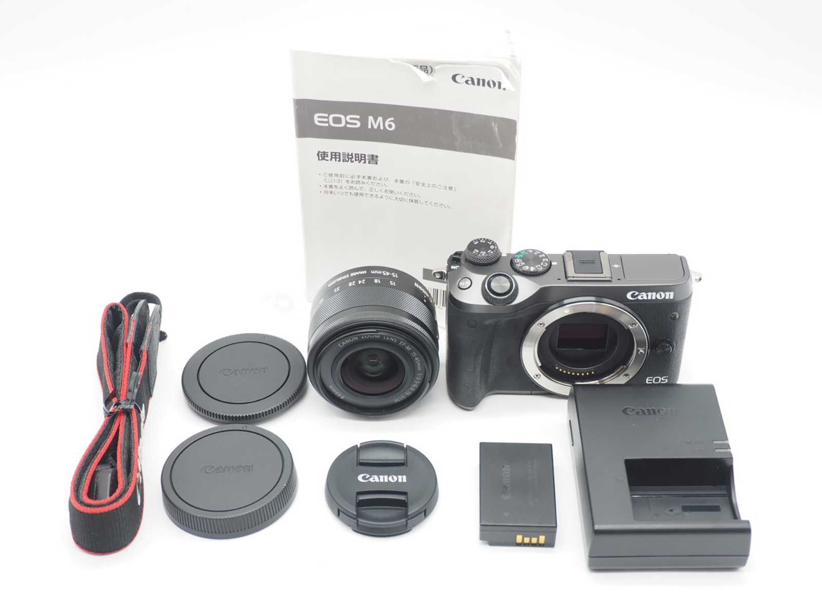 キャノン Canon EOS M 6 24 2 MP 15 45 mm Lens Digital Camera Black Z 5785 A