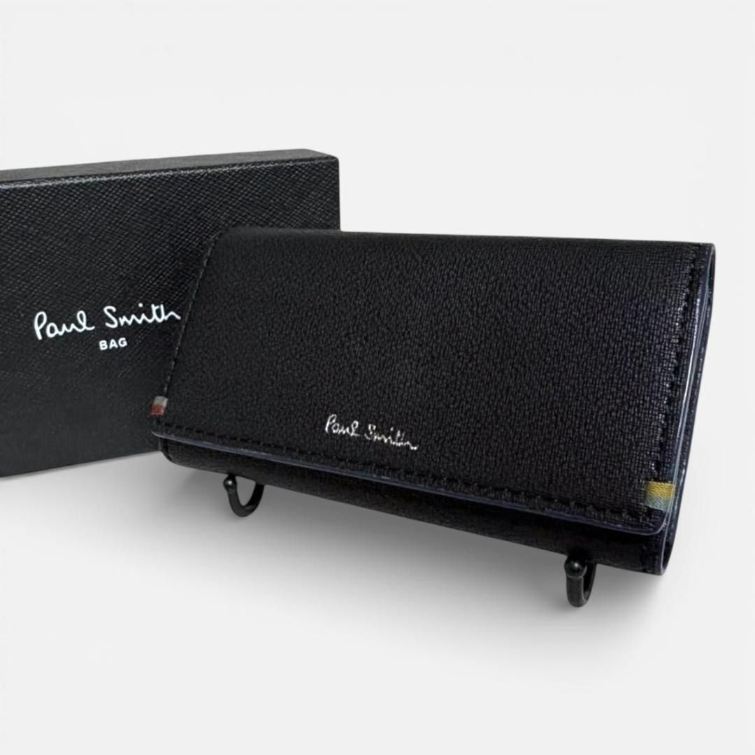 Paul Smith　ポールスミス　4連　キーケース　新品未使用箱付き ほぼ未使用 極美品 Paul Smith 4連 キーケース 黒 箱付 レザー - メルカリ