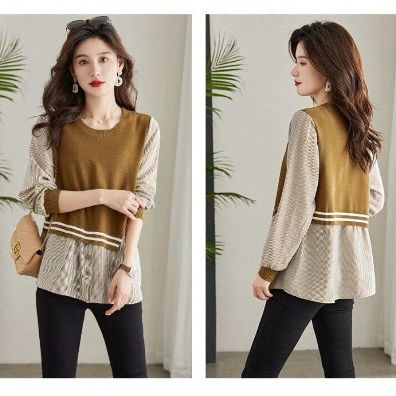 カットソー レイヤード風 即購入OK 重ね着風 トップス 異素材