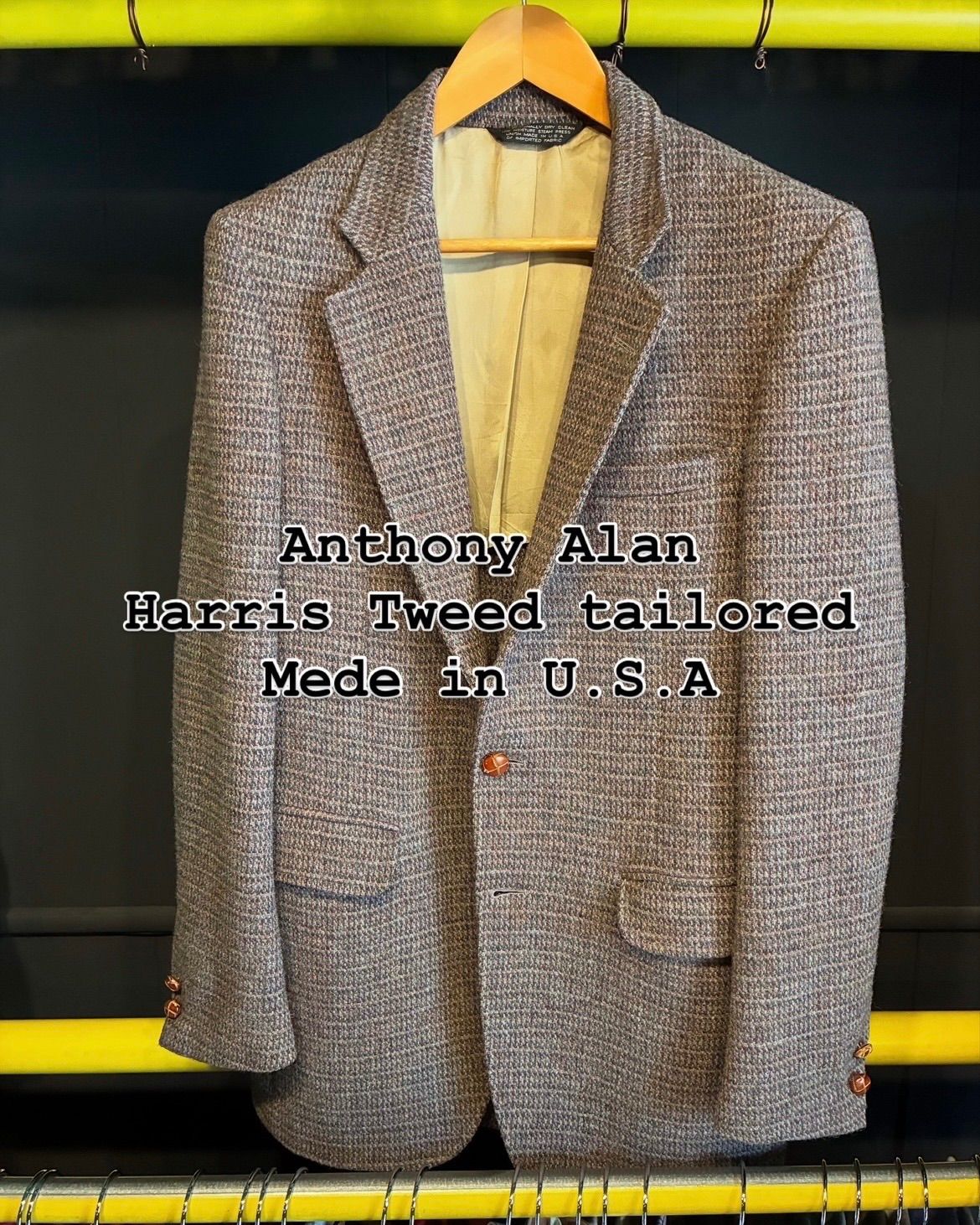 ハリスツイード Harris Tweed アンソニーアランAnthony Alan アメリカ製 made in USA テーラードジャケット