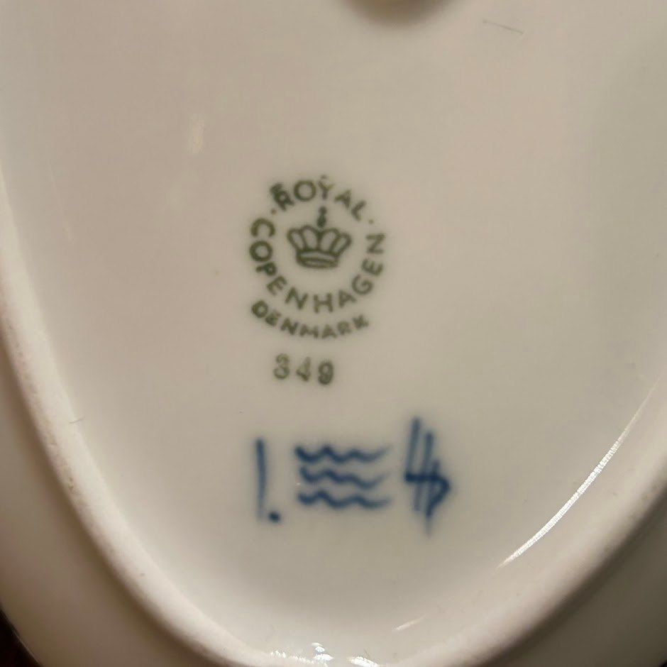 ☆Royal Copenhagen Blue Fluted Full Lace Oval Pickle Relish Dish