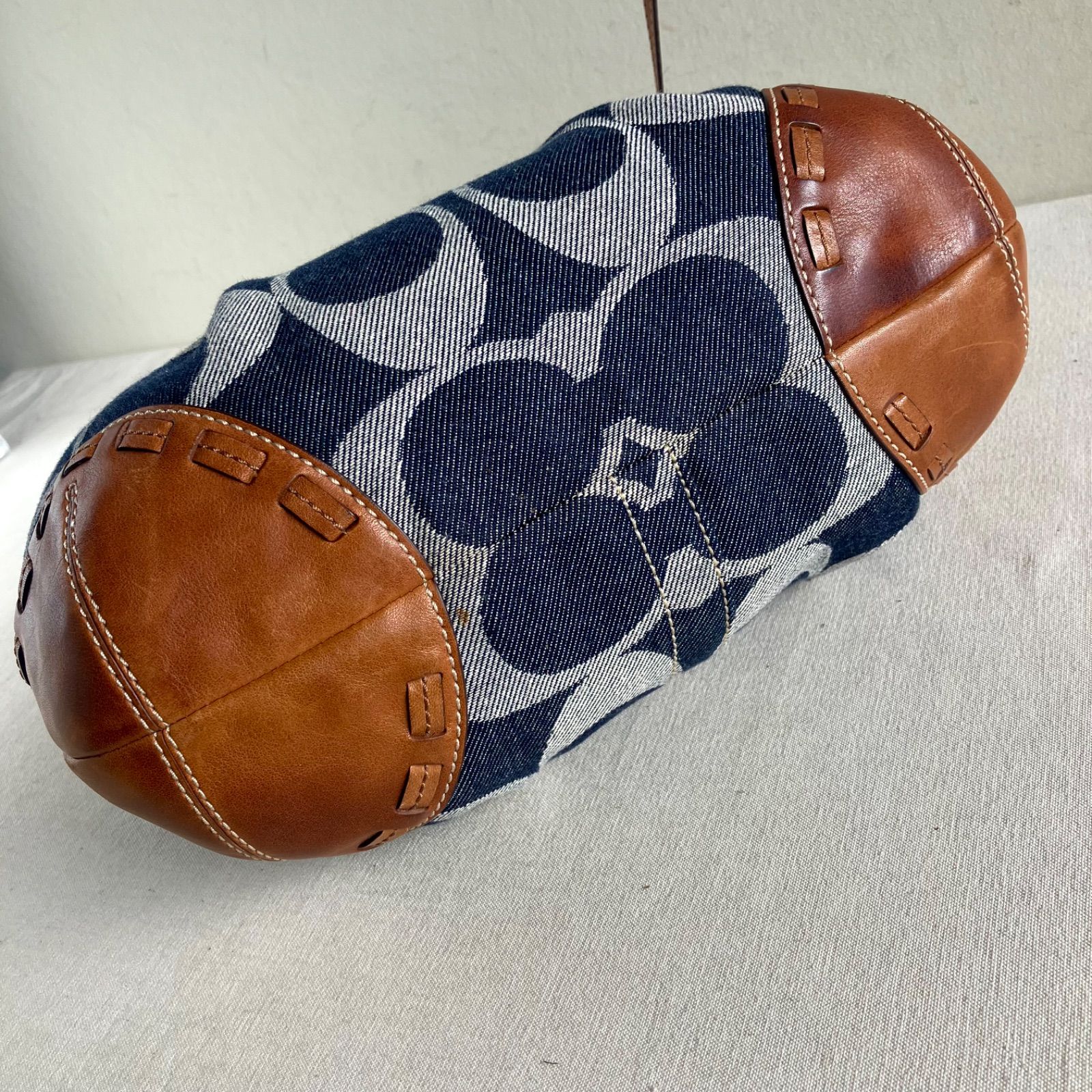 バッグ Vintage Coach Hobo Ergo Blue Rare y2k Rare Coach Vintage Ergo Blue Denim Leather Hobo Bag Demi Pouch y2k