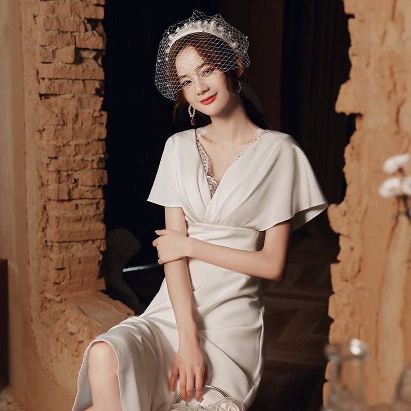 ウェディングドレス 白 二次会 花嫁 カラードレス ギリシャ風