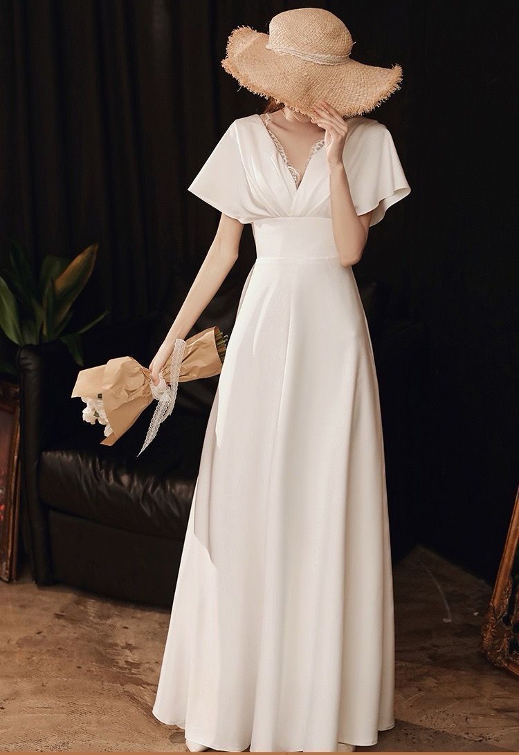 ウェディングドレス 白 二次会 花嫁 カラードレス ギリシャ風