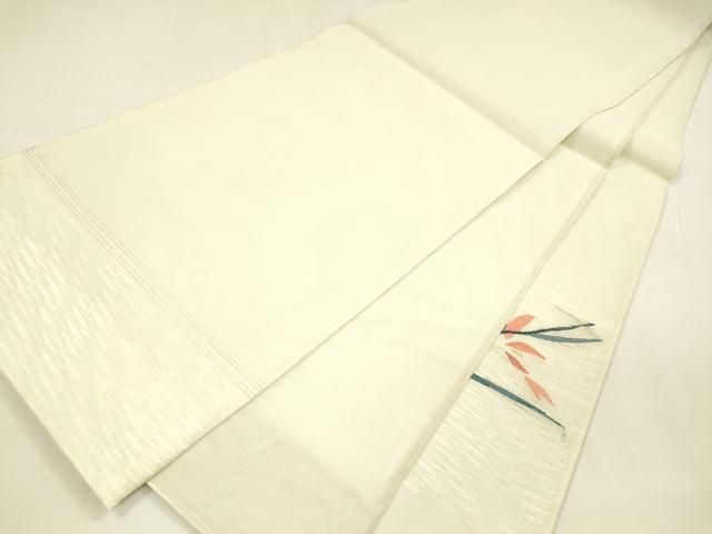 平和屋着物＊夏物 太鼓柄袋帯 草花文 金銀糸 正絹 逸品 DABA0267cm