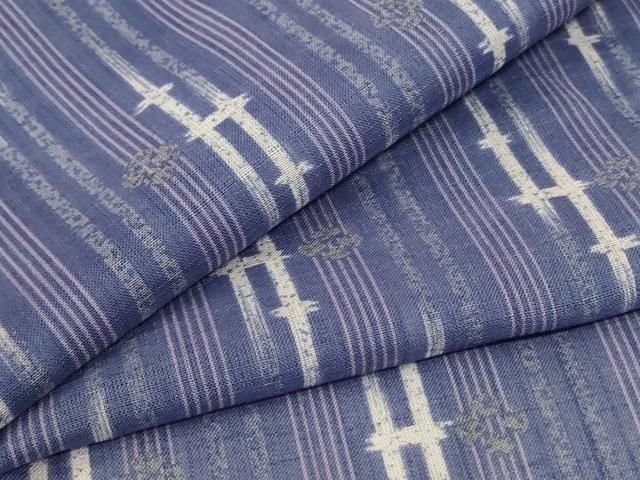 平和屋着物＊夏物 小紋 紗 間道 洗える着物 jd