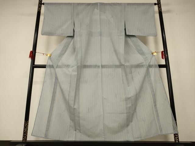 平和屋着物＊夏物 小紋 紗 草花文 扱い 洗える着物 jd