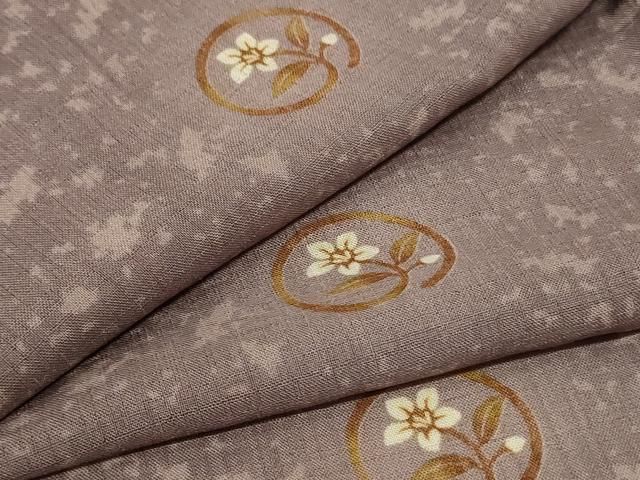 平和屋着物＊夏物 小紋 紗 草花丸文 洗える着物 jd