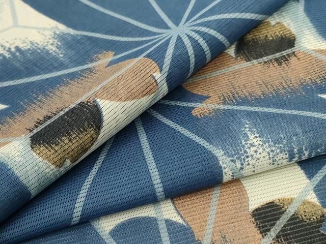 平和屋着物＊夏物 小紋 絽 吉祥花文 洗える着物 jd