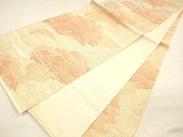 平和屋着物＊夏物 全通柄 本袋帯 紫陽花 金糸 正絹 逸品 DABA0667cm