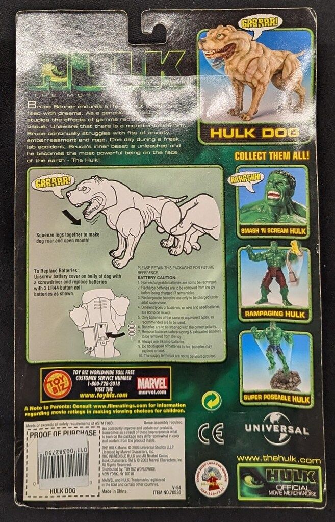 TOYBIZ ACTION FIGURE HULK DOG