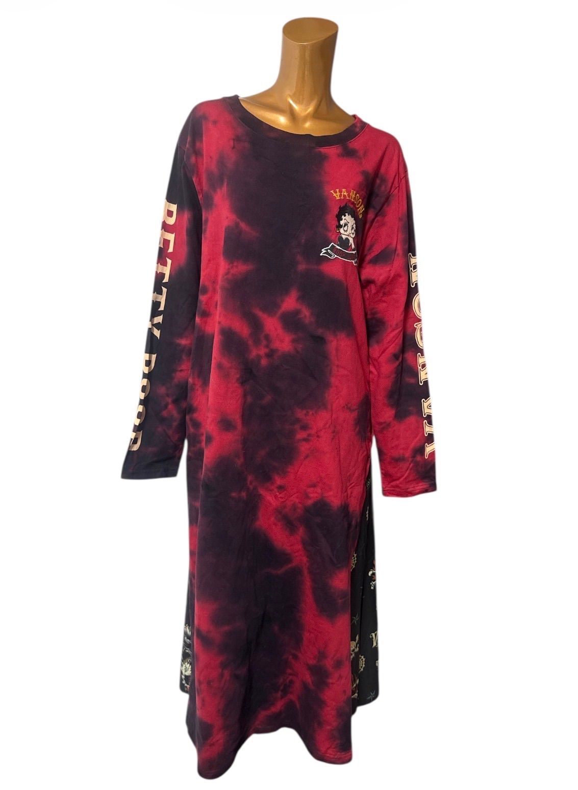 No 77 vanson Betty Boop 刺繍 スカルワンピース