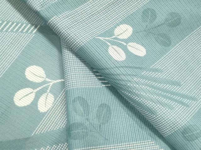 平和屋着物＊夏物 小紋 絽 縞 芒萩文 洗える着物 ze