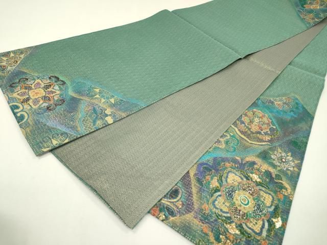 平和屋着物▽太鼓柄袋帯 スリーシーズン 春夏秋 竹屋町刺繍 正倉院花文