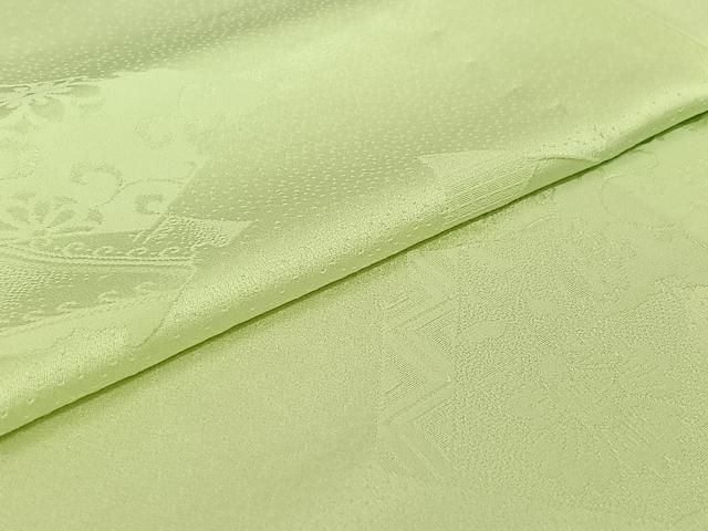  平和屋着物▽上質な色無地 単衣 花唐草地紋 夏虫色 正絹 jh 色無地 着物