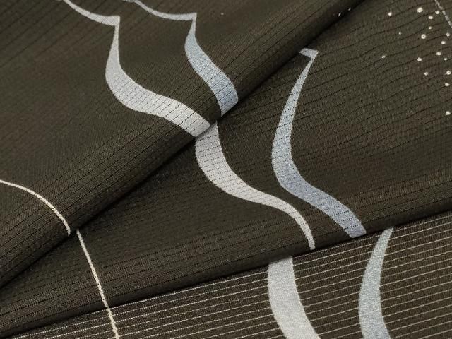 平和屋着物＊夏物 小紋 絽 変わり縞 洗える着物 jd