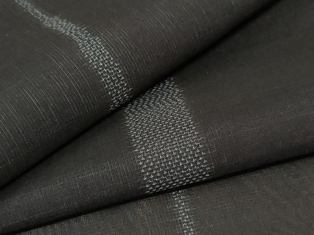 平和屋着物＊夏物 紗紬 変わり縞 正絹 jd