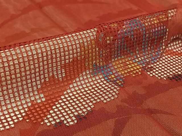  平和屋着物▽道行コート スリーシーズン 春夏秋 塵除け 雪芝舞蝶文 金彩 正絹 jh 羽織 着物 浴衣