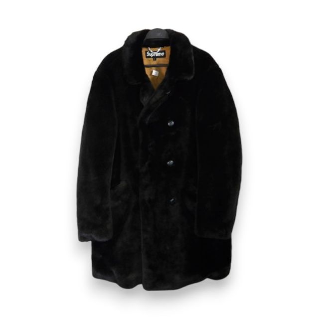 SUPREME 16 aw Faux Fur Double Breasted Coat Black サイズL シュプリーム フェイクファー ダブルブレステッド コート
