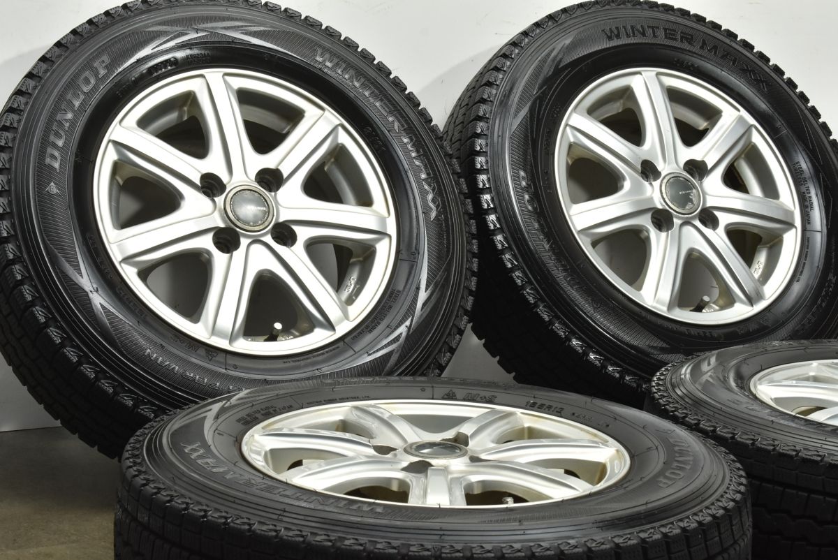 バリ溝 ミルアス 13 in 5 J 35 PCD 100 ダンロップ ウィンターマックス SV 01 165 R LT プロボックス タウンエース サクシード NV 150 AD