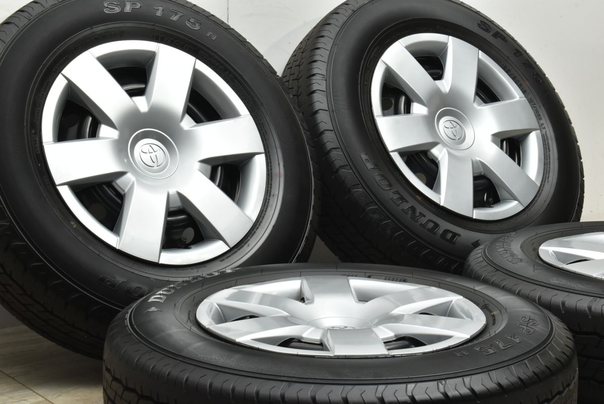 製 新車外し品 トヨタ 200 ハイエース 15 in 6 J 35 PCD 139 7 ダンロップ SP 175 N 195 80 R LT レジアスエース 流用 交換用