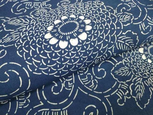 平和屋着物＊夏物 浴衣 反物 着尺 無形文化財秘蔵 長板正藍染 東京本染