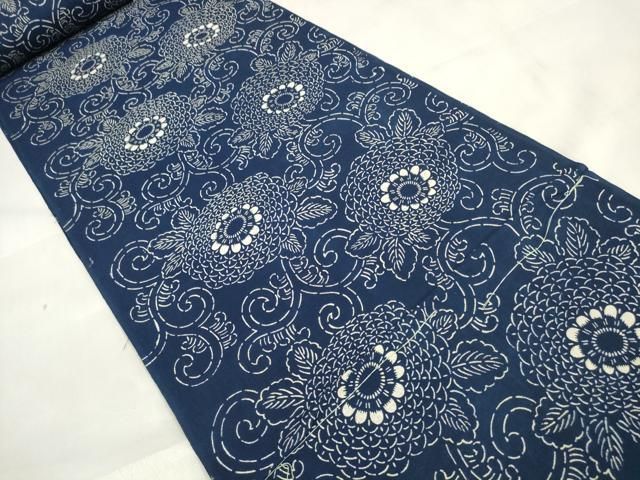 平和屋着物＊夏物 浴衣 反物 着尺 無形文化財秘蔵 長板正藍染 東京本染