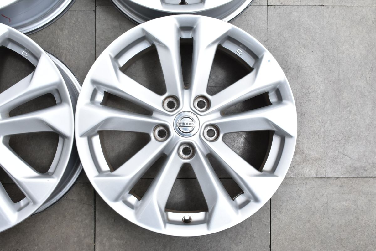  程度良好品 ニッサン T 32 エクストレイル 17 in 7 J 45 PCD 114 3 4本セット エルグランド ジューク リーフ セレナ 流用 可 17インチ ホイール