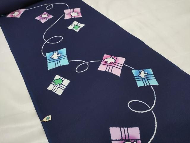 平和屋着物＊夏物 浴衣 反物 着尺 色紙飛鳥文 高島屋扱い 綿 ♥ zzz