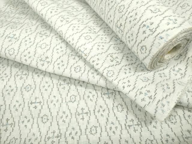 平和屋着物＊夏物 小紋 浴衣兼用 反物 着尺 立涌花文 ♥ zzz