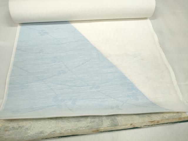 平和屋着物＊夏物 長襦袢 反物 着尺 芝花紋紗 生成り色 未使用