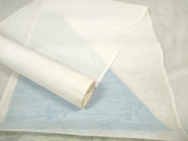 平和屋着物＊夏物 長襦袢 反物 着尺 芝花紋紗 生成り色 ♥ zzz