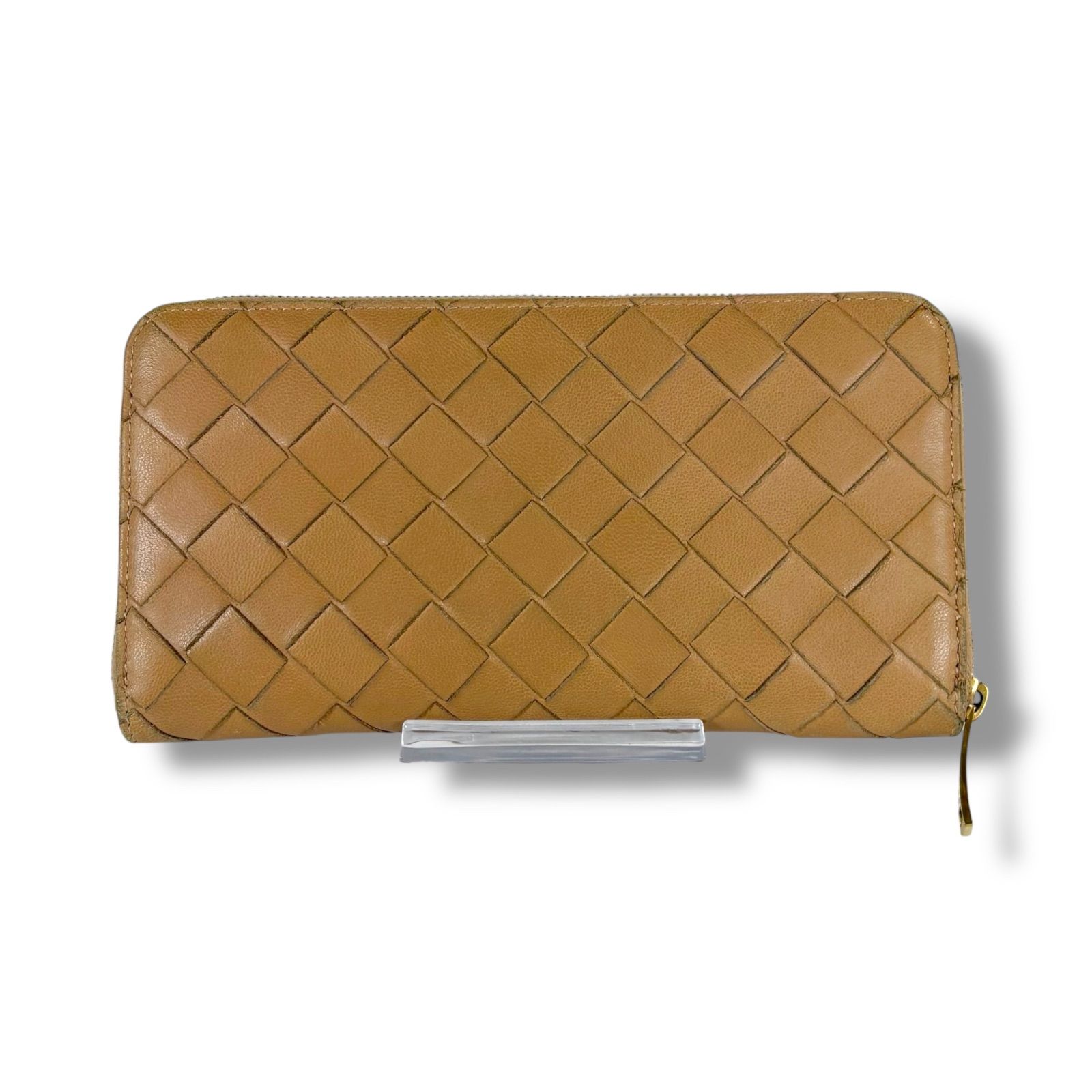 BOTTEGA VENETA ボッテガヴェネタ ラウンドジッピー ロングウォレット ベージュ マキシイントレチャートレザー ラウンドジップ 長財布