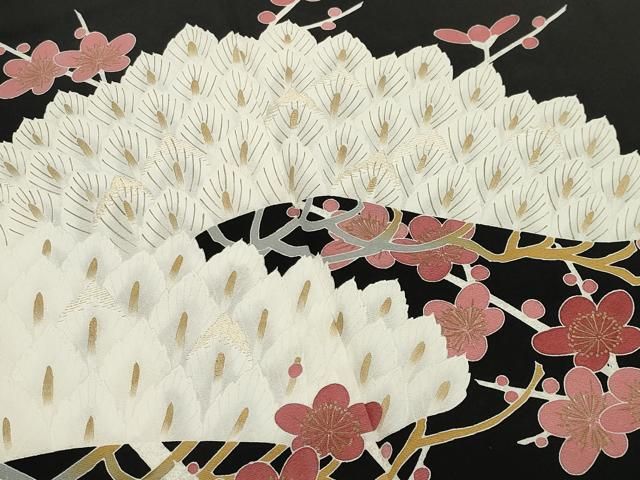  平和屋着物●新匠工芸士会会員 吉田匡廣 黒留袖 刺繍 松梅文 金彩 ロング丈 正絹 ♥ gh 黒留袖 着物