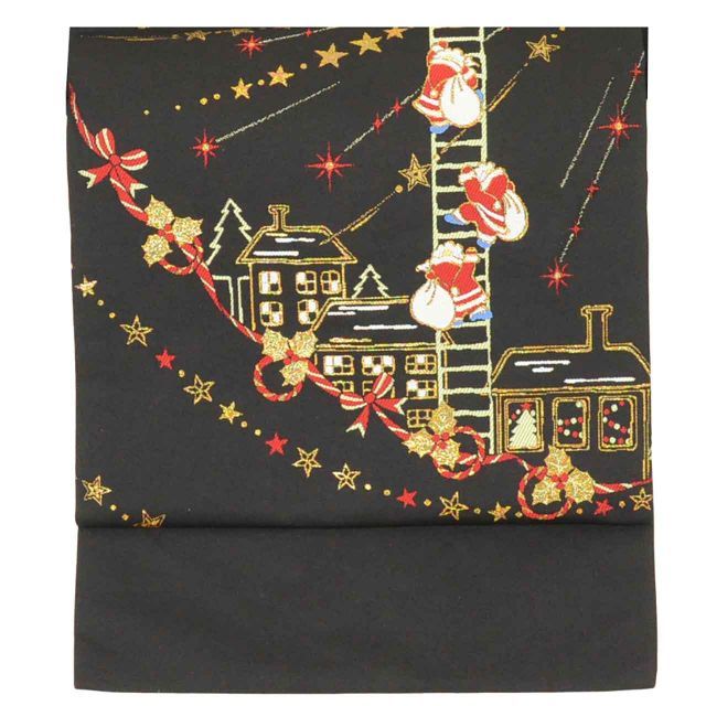 リサイクル名古屋帯 帯 正絹 絹 化繊 洗える 美品 未使用品 九寸帯