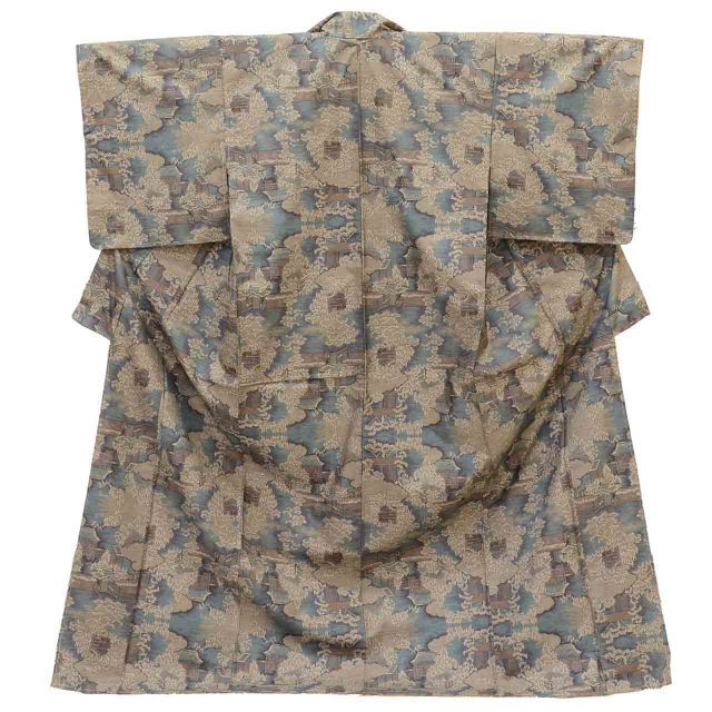 本場奄美大島紬 リサイクル着物 着物 正絹 絹 LLサイズ 高身長 大きめサイズ トールサイズ ちょっとふくよかL 特品 身丈167 cm 裄丈66 袷 仕立て上がり ♥品 泥染め 片ス式 ９マルキ 茶 uu 2369 b