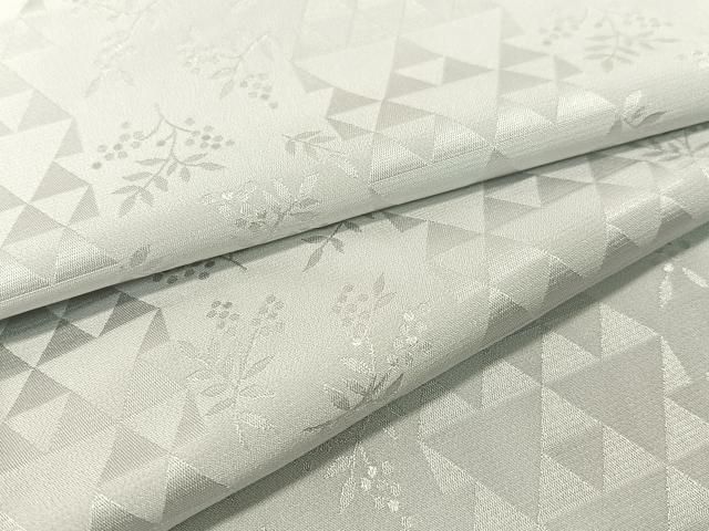 平和屋着物●長襦袢 無双仕立て 南天鱗地紋 白鼠色 正絹 vp