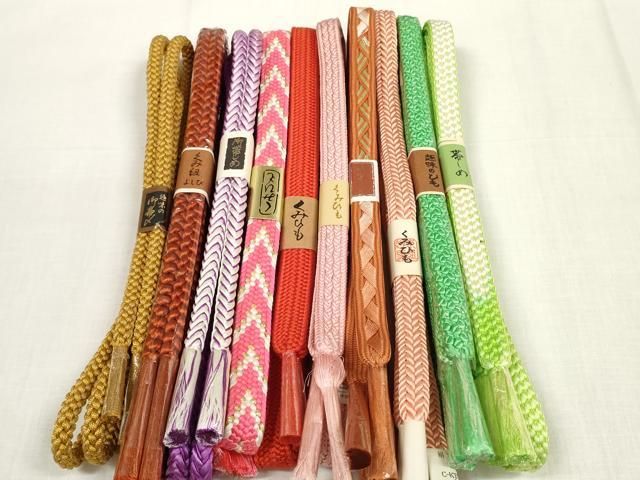 平和屋着物●和装小物 帯締め10本セット 組紐 金糸 ♥ zzz