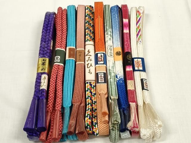 平和屋着物○和装小物 帯締め10本セット 伊賀の組紐 手組紐 組紐 笹浪