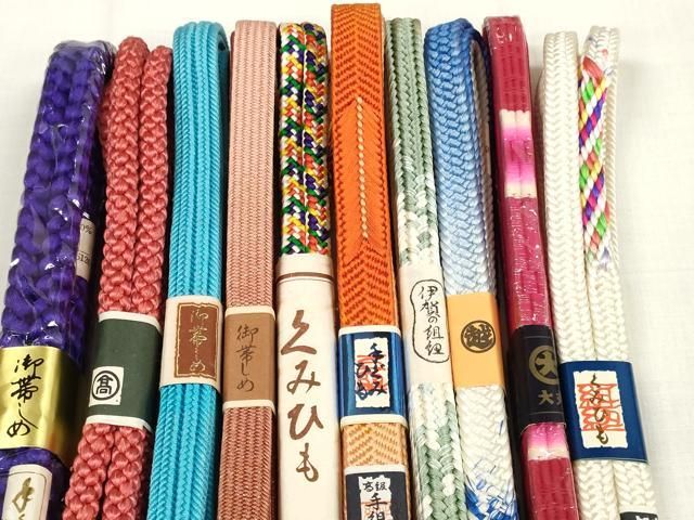 平和屋着物○和装小物 帯締め10本セット 伊賀の組紐 手組紐 組紐 笹浪