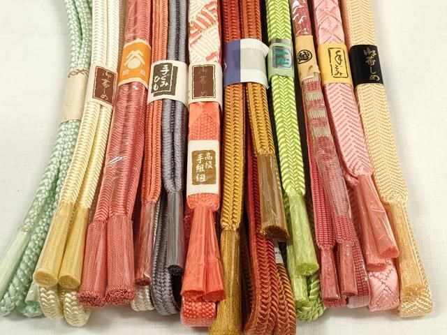  平和屋着物●和装小物 帯締め10本セット 手組紐 笹浪組 奈良組 三越扱い ♥ zzz 帯締め 帯留め 帯飾り