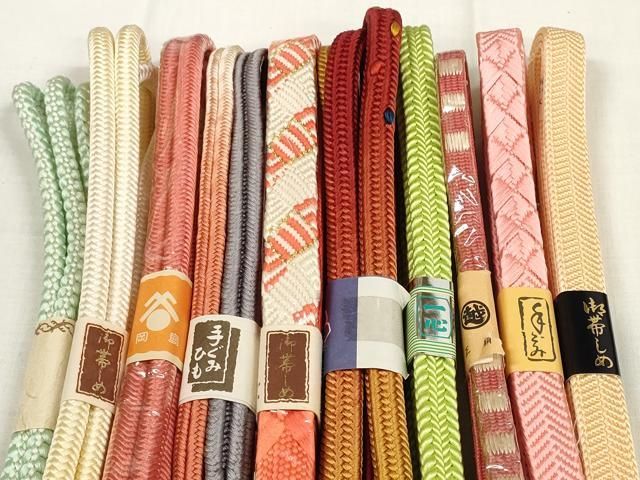 平和屋着物●和装小物 帯締め10本セット 手組紐 笹浪組 奈良組 三越扱い ♥ zzz