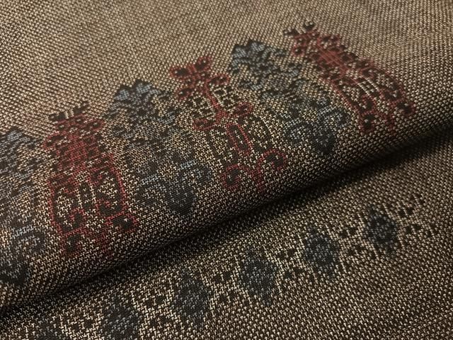  平和屋着物●本場大島紬 9マルキ 横段吉祥文 正絹 vp 紬 着物