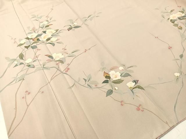  平和屋着物●訪問着 友禅 作家物 枝花文 正絹 vp 訪問着 付け下げ 着物