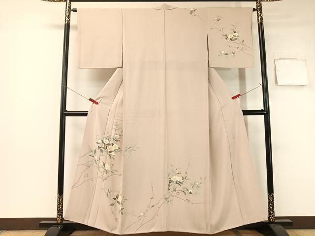 平和屋着物●訪問着　友禅　作家物　人物枝蕾文　正絹　逸品　CAAW3875vf 平和屋着物○訪問着 友禅 作家物 枝花文 正絹 逸品 CABB5122vp - メルカリ