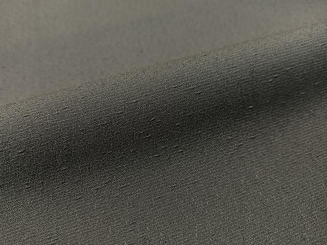  平和屋着物●上質な色無地 藍墨茶色 お召縮緬 正絹 vp 色無地 着物