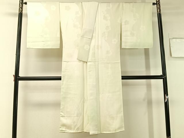 平和屋着物●長襦袢 袷 梅花地紋 暈し染め 広衿仕立て 正絹 vp